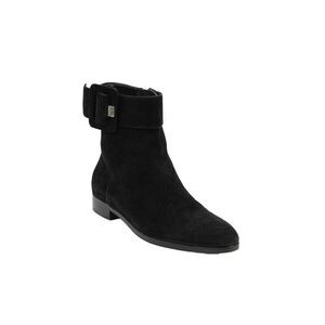 Sergio Rossi Womens Suede Side Buckle Zip Up Ankle Boots Black Size 37 7